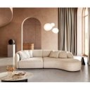 MARINI modern kanapé - beige kordbársony - 330cm