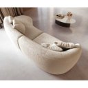 MARINI modern kanapé - beige kordbársony - 330cm