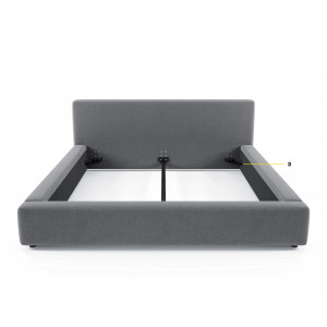 MITCHELL prémium bouclé ágykeret -180cm - fehér