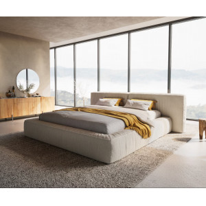 MITCHELL prémium bouclé ágykeret -180cm - fehér