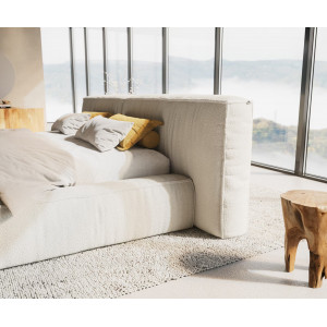 MITCHELL prémium bouclé ágykeret -180cm - fehér