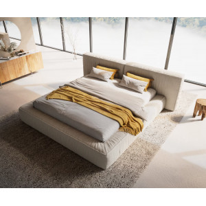 MITCHELL prémium bouclé ágykeret -180cm - fehér