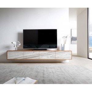KELON prémium akác fali TV-szekrény - 200/220cm