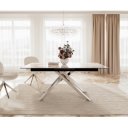 INFINITO prémium kerámia étkezőasztal - 180-220cm - beige márvány