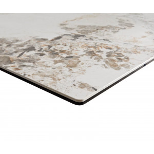 INFINITO prémium kerámia étkezőasztal - 180-220cm - beige márvány