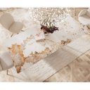 IMPERIO prémium kerámia étkezőasztal - 180-220cm - beige márvány