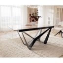 IMPERIO prémium kerámia étkezőasztal - 180-220cm - beige márvány