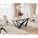 IMPERIO prémium kerámia étkezőasztal - 180-220cm - beige márvány