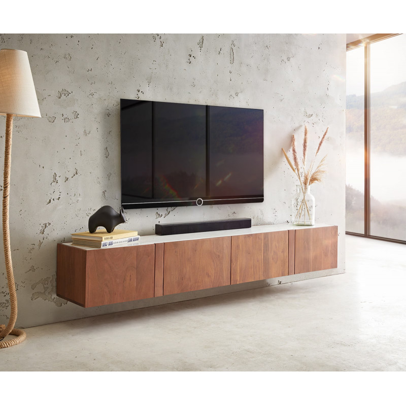 SILVA prémium akác fali TV-szekrény -200cm