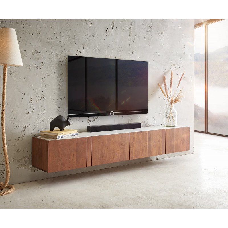 SILVA prémium akác fali TV-szekrény -200cm