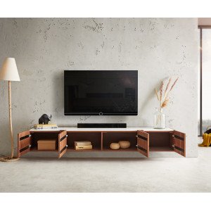 SILVA prémium akác fali TV-szekrény -200cm