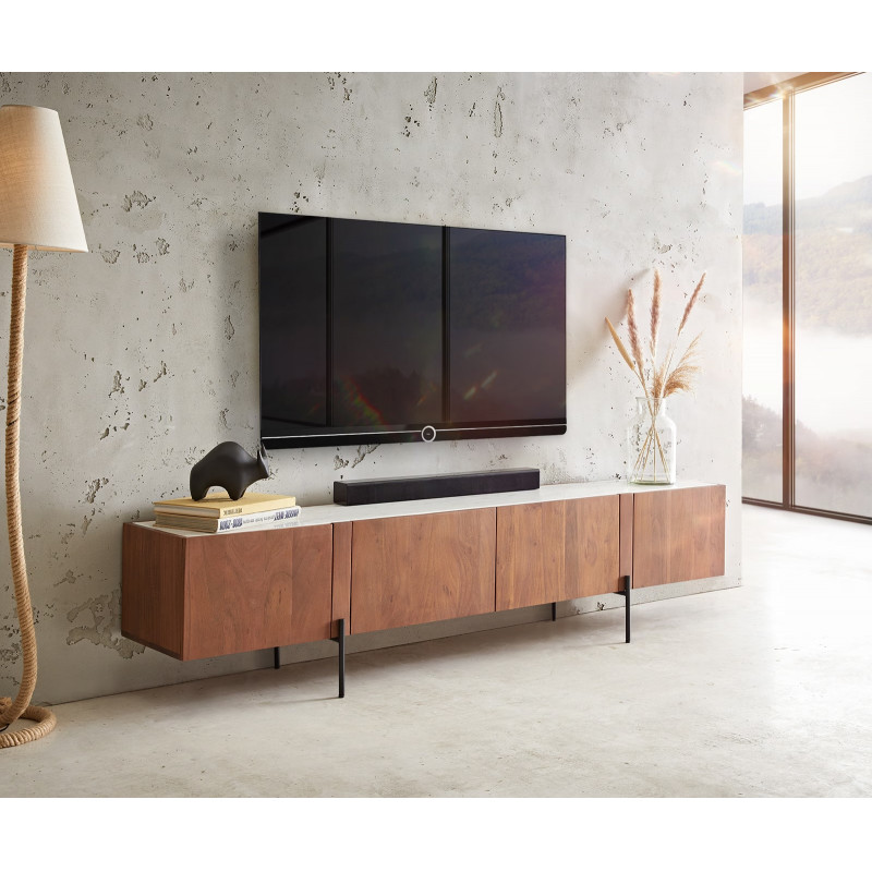 SILVA prémium akác TV-szekrény -200cm