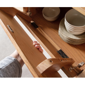 EVANS prémium akác komód - 240cm - natúr