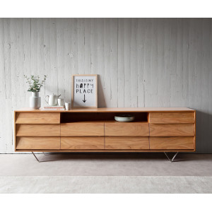 EVANS prémium akác komód - 240cm - natúr