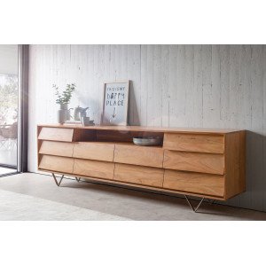 EVANS prémium akác komód - 240cm - natúr bútor