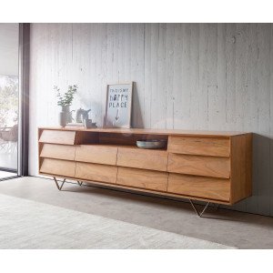 EVANS prémium akác komód - 240cm - natúr