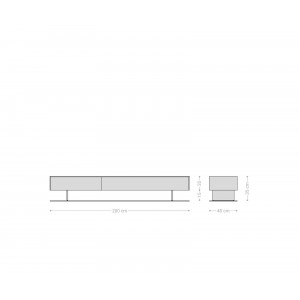 LITHOS  prémium kerámia TV-szekrény - 150/200cm