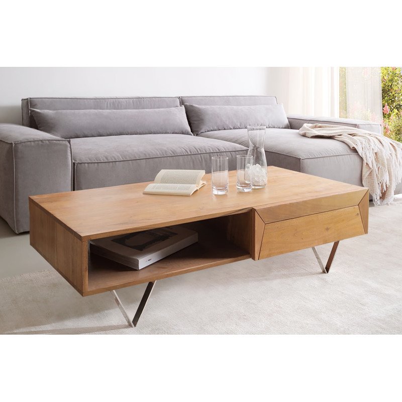 KENNEDY prémium akác dohányzóasztal - 115cm