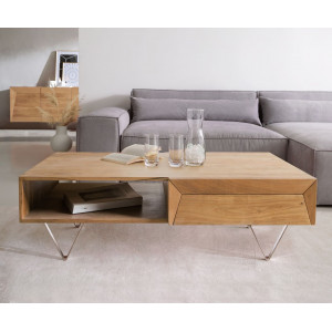 KENNEDY prémium akác dohányzóasztal - 115cm