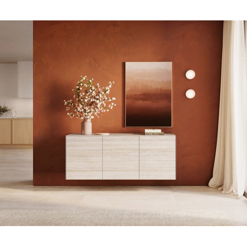 TRAVENO  prémium kerámia fali komód - 150cm