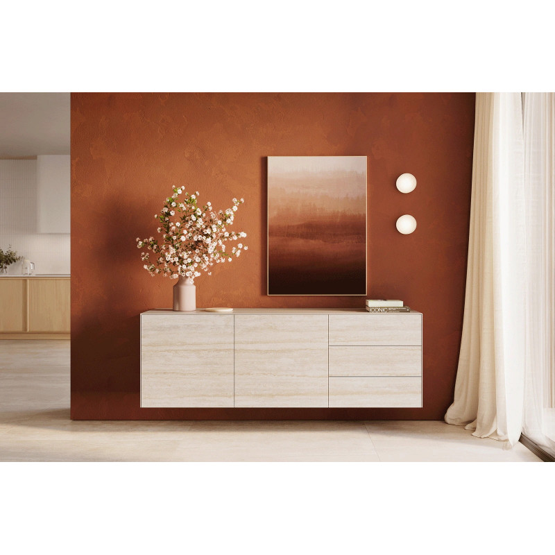 TRAVENO  prémium kerámia fali komód - 180cm