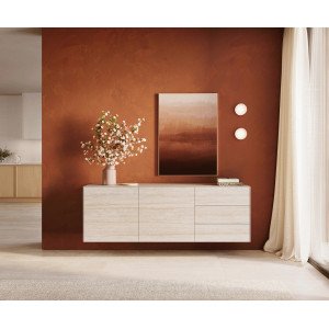 TRAVENO  prémium kerámia fali komód - 180cm bútor