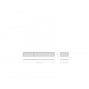 TRAVENO  prémium kerámia fali TV-szekrény - 150/200cm