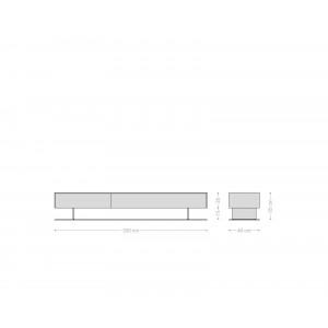 TRAVENO  prémium kerámia fali TV-szekrény - 150/200cm