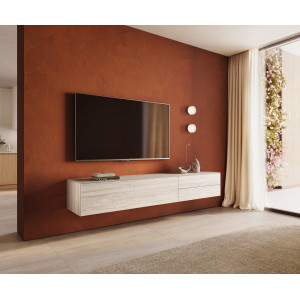 TRAVENO  prémium kerámia fali TV-szekrény - 220cm