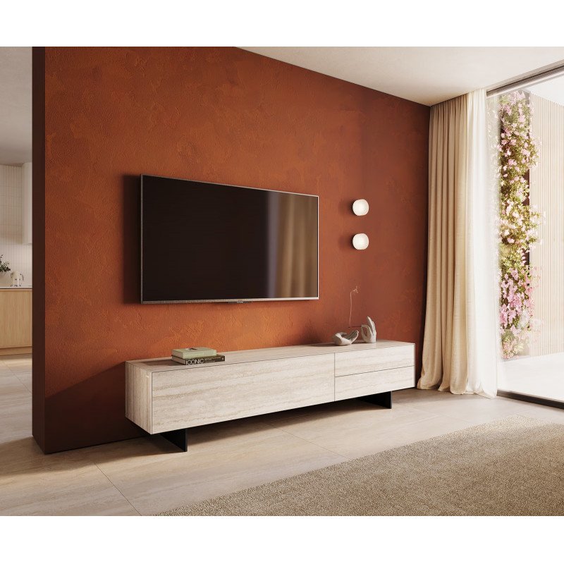 TRAVENO  prémium kerámia TV-szekrény - 180/220cm