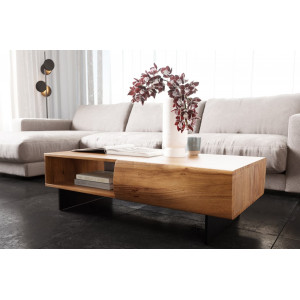 LOVECRAFT-II prémium akác dohányzóasztal - 115cm bútor