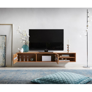 FEVON prémium akác fali TV-szekrény -160cm - natúr