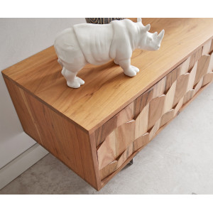 FEVON prémium akác fali TV-szekrény -160cm - natúr