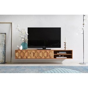FEVON prémium akác fali TV-szekrény -160cm - natúr bútor