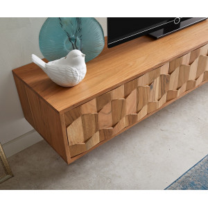 FEVON prémium akác fali  TV-szekrény -240cm - natúr