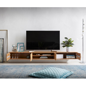 FEVON prémium akác fali  TV-szekrény -240cm - natúr