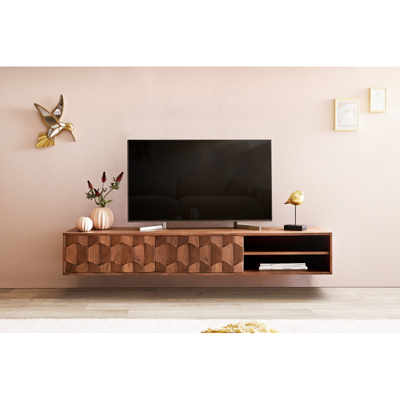 FEVON prémium akác fali TV-szekrény -160cm