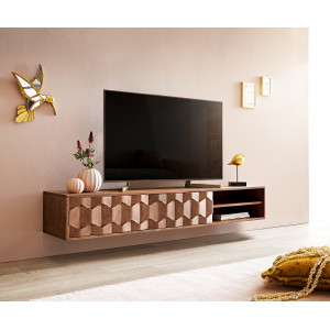 FEVON prémium akác fali TV-szekrény -160cm