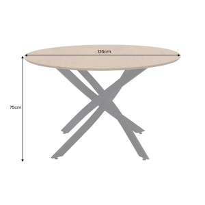 HELIX kerek tölgy étkezőasztal - 120cm