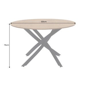HELIX kerek tölgy étkezőasztal - 120cm