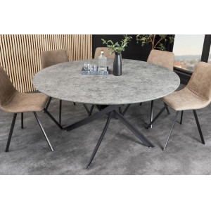 HELIX modern kerek étkezőasztal - 120cm - beton
