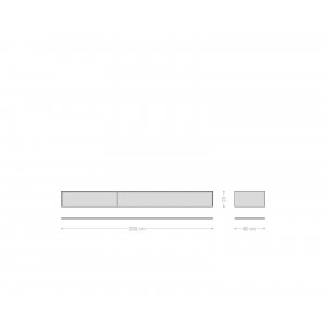 NATIVO prémium kerámia fali TV-szekrény - 150/200cm