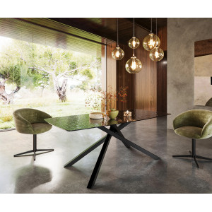 LUNARO prémium üveg  étkezőasztal - 200cm