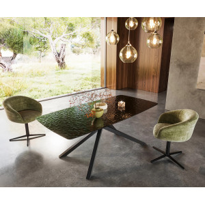 LUNARO prémium üveg  étkezőasztal - 200cm