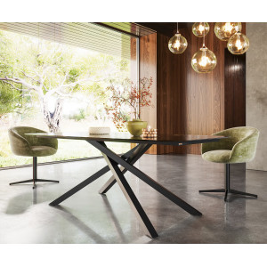 LUNARO prémium üveg  étkezőasztal - 200cm