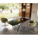 LUNARO II prémium üveg  étkezőasztal - 200cm