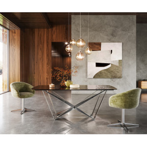 LUNARO II prémium üveg  étkezőasztal - 200cm