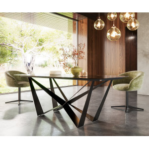 LUNARO II prémium üveg  étkezőasztal - 200cm