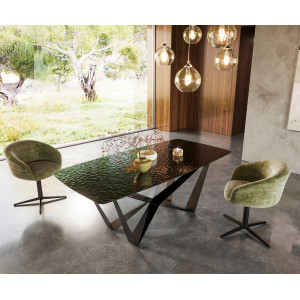 LUNARO II prémium üveg  étkezőasztal - 200cm