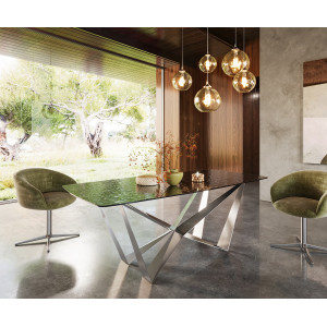 LUNARO II prémium üveg  étkezőasztal - 200cm